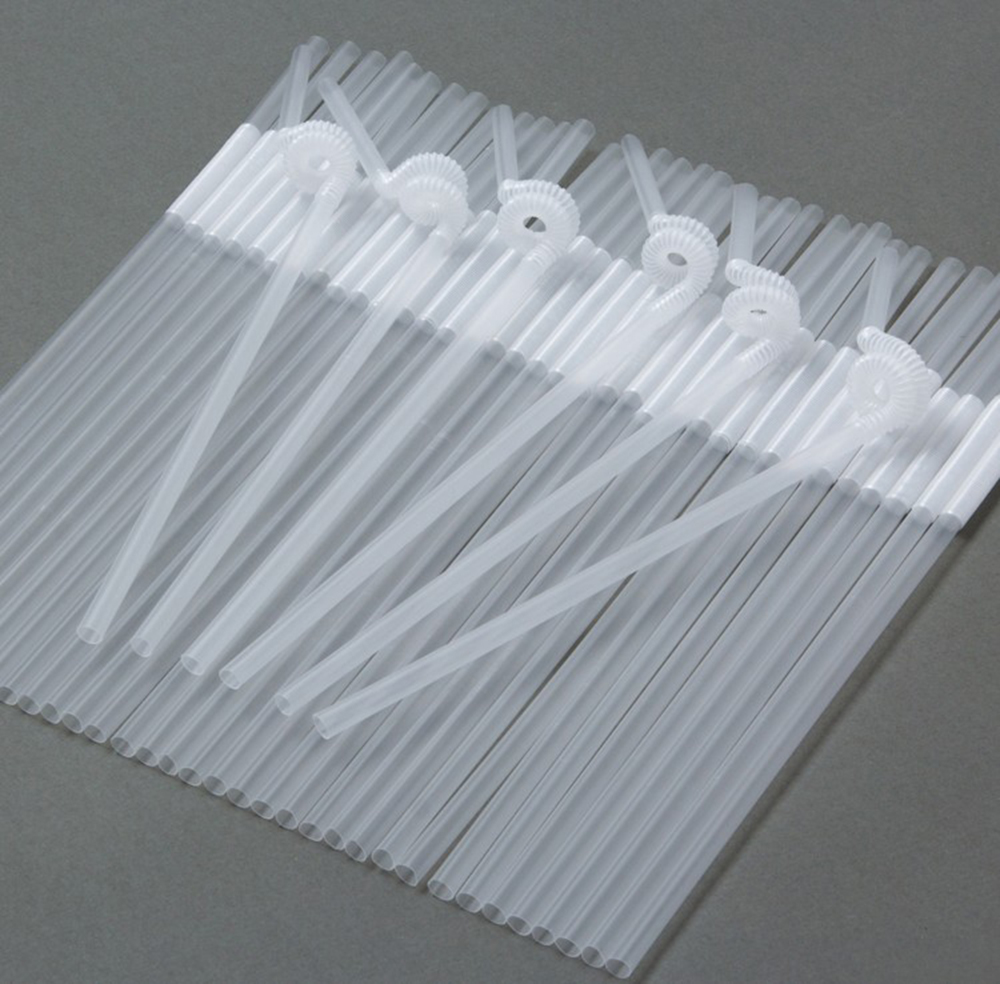 MyLifeUNIT Disposable Transparent Straw, Bendable, 100pcs