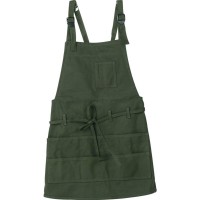 Canvas Artist Apron, Bib Apron With Adjustable Neck Strap & Waist Ties