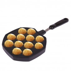 Japanese Takoyaki Pan, Aluminum Nonstick Takoyaki Maker, 12 Holes