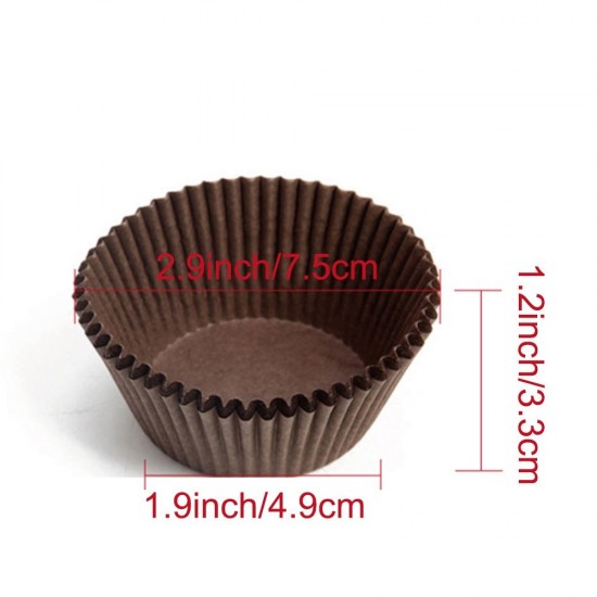 MyLifeUNIT Paper Muffin Liners Standard Size Cupcake Liner Baking Cups 200 Brown White MyLifeUNIT Paper Muffin Liners Standard Size Cupcake Liner Baking Cups 200 Brown White