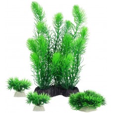 Aquariums Decorations Plants, Artificial Aquarium Plants for Fish Tank Decor, Pack of 4