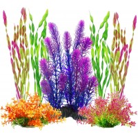 Artificial Aquariums Plants Plastic Fish Tank Plants for Aquarium Decorations, Pack of 7