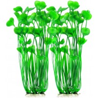 Plastic Fish Tank Plants, Artificial Tall Aquarium Plants for Fish Tank Decor, 15.75 Inches (Pack of 2)