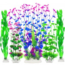 Fish Tank Decor, Artificial Aquarium Decorations Large Plants for Tank (Pack of 5)