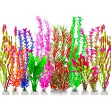 Fish Tank Plants, 10 Pack Artificial Aquarium Plants Plastic Water Plants for Aquarium Decorations