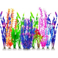 Fish Tank Plants, 10 Pack Artificial Aquarium Plants Plastic Water Plants for Aquarium Decorations