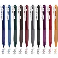 Retractable Gel Pens, Quick Dry Ink Retro Pens, Medium Point (0.5 mm), 10 Assorted Colors