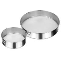 Stainless Steel Flour Sieve, 60 Mesh Sifter, Set of 2 (6inch, 10inch)