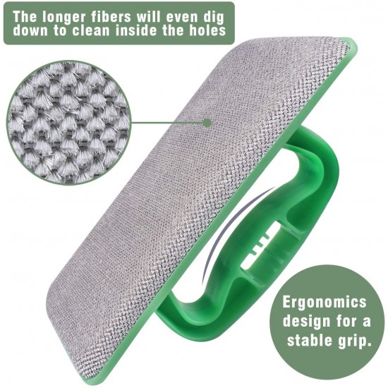 Plastic 5 in 1 Mesh Cleaning Brush & Wiper Double-Sided Window