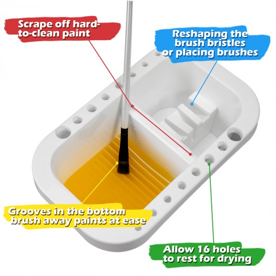 MyLifeUNIT Paint Brush Washer Airtight Stainless Steel Brush