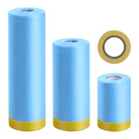 Tape and Drape, 3 Pack Masking Paper with Tape for Automotive Painting