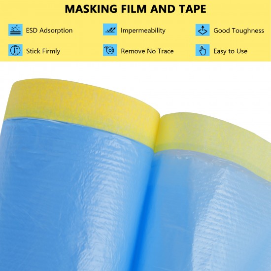 MyLifeUNIT: Tape and Drape, 3 Pack Masking Paper with Tape for Automotive  Painting