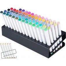 70 Holes Marker Organizer for Desk, Metal Multi-Level Markers Holder, Pen Storage Holding Rack for Color Pencils, Paint Brushes