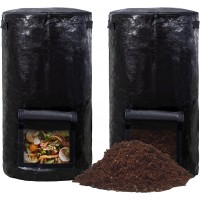 Compost Bins Outdoor, Reusable Yard Waste Bags, 34 Gallon (1 Pack)