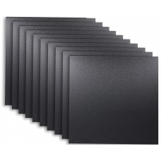 ABS Plastic Sheet 1/16 inch Thick 12" x 12" 10 Pack, Black ABS Plastic Sheets DIY Materials for Home Decor, Hand Crafts, Textured (Front) and Matte (Back) Surfaces