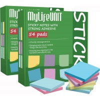 Sticky Notes 3x3, Bulk Pack 108 Note Pads 10800 Sheets for Daily Reminder, Self-Stick Notes with 6 Assorted Colors for Office School Home Notebook Supplies