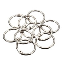 Book Rings, Loose Leaf Binder Rings, 50 Pack, Silver (0.8 inch)