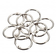 Book Rings, Loose Leaf Binder Rings, 50 Pack, Silver (0.8 inch)