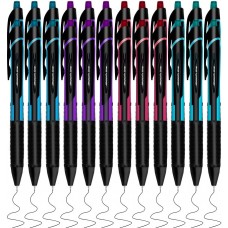 Gel Pens, Black Fine Point Gel Pen for Super Smooth Writing, 0.5mm Retractable Pens with Quick-Drying Ink, Innovated Tip Tech (24 Pack)