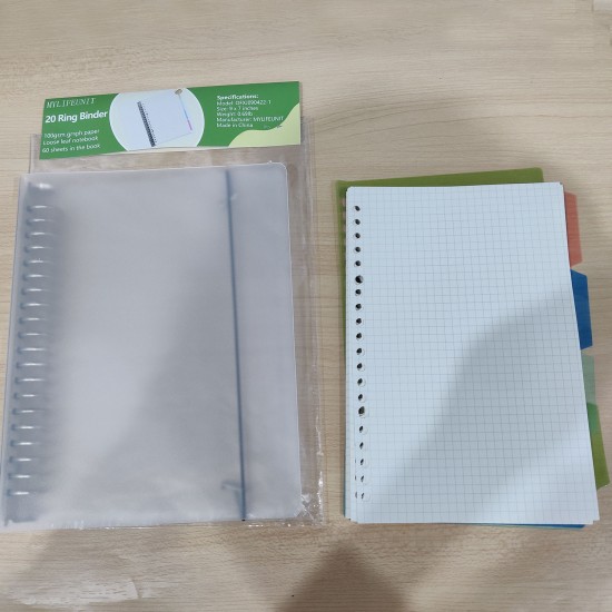 PATIKIL A4 Notebook Binder, 2 Set Loose Leaf Book Ring Binder 8 Divider Tab  8 Rings 180 Sheets Grid Paper 100gsm for Office, White - Yahoo Shopping