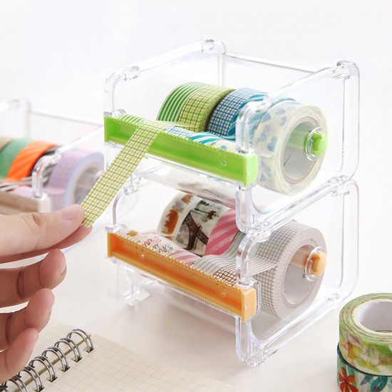 MyLifeUNIT: Washi Tape Dispenser, Office Acrylic Tape Holder Dispenser for  Desk, 4 Pack