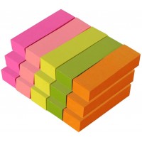 Small Sticky Notes, Self-Stick Notes 0.6 x 2 Inch, Variety of Colors (100 Pcs x 15 Pack)