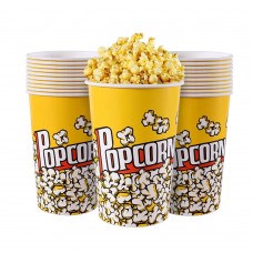 Popcorn Boxes, 64 OZ Paper Popcorn Containers for Party and Movie Night (20 Pack)