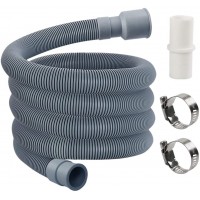 Washing Machine Drain Hose, Washer Drain Hose Extension Kit with 1 Extension Adapter and 2 Hose Clamps, 6-Feet