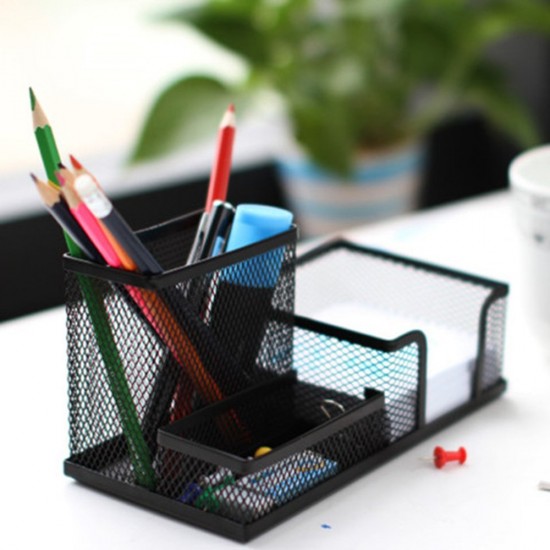 Mylifeunit Black Multifunctional Pen Pencil Cup Holder Desk Tidy