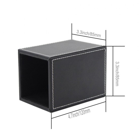 Mylifeunit Leather Pen Holder Desk Accessories Container Black Mylifeunit Leather Pen Holder Desk