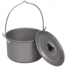 Camping Pot Cookware, Portable Cooking Pot for Outdoor Camping Hiking, 5-Quart