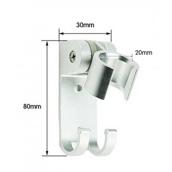 Bathroom 20mm Dia Handle Adjustable Aluminum Shower Head Holder
