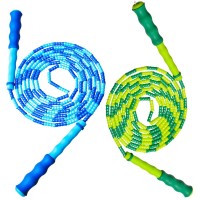 Double Dutch Jump Rope for Kids, 10 Feet skipping rope with plastic segmentation (Pack of 2)
