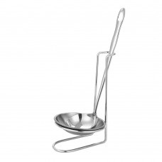 Culinary Upright Spoon Rest, Stainless Steel Ladle Spoon Holder Cooking Utensils Stand Tray