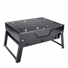 Stainless Steel Folding Portable Charcoal BBQ Grill for Camping Hiking Picnics