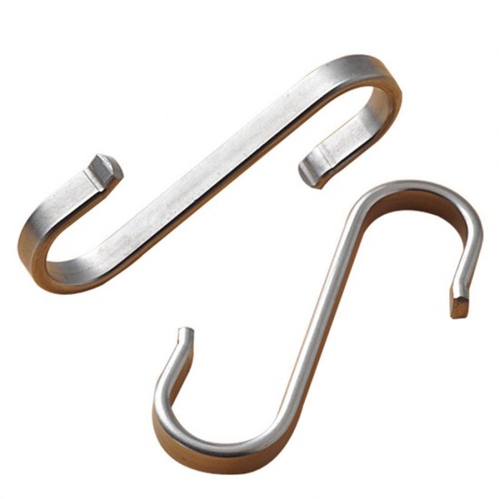 Flat S Hooks Hanging Rail Pot Pan Hanger Utensil Garage Clothes 84mm_5 550x550