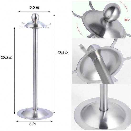 Mylifeunit Kitchen Utensil Holder Organizer 360 Degree Rotating Mylifeunit Kitchen Utensil Holder Organizer 360 Degree Rotating Carousel With Six Hooks