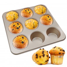 Muffin Pan, Non-stick Cupcake Pan, 9-Cavity