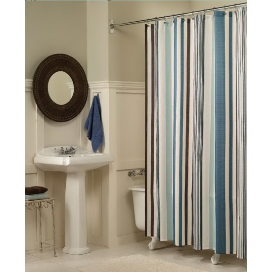 Mylifeunit Vertical Stripes Polyester Shower Curtain 72 By 72