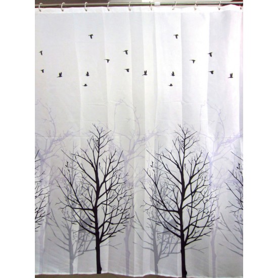 Mylifeunit Trees Little Bird Shower Curtain